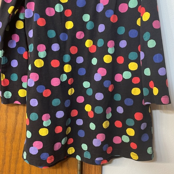 Hanna Andersson UEC Girls Size 8 Black Pink Polka Dot Skater Dress Celebration - Picture 11 of 11